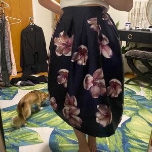 Chicwish balloon skirt with floral design
